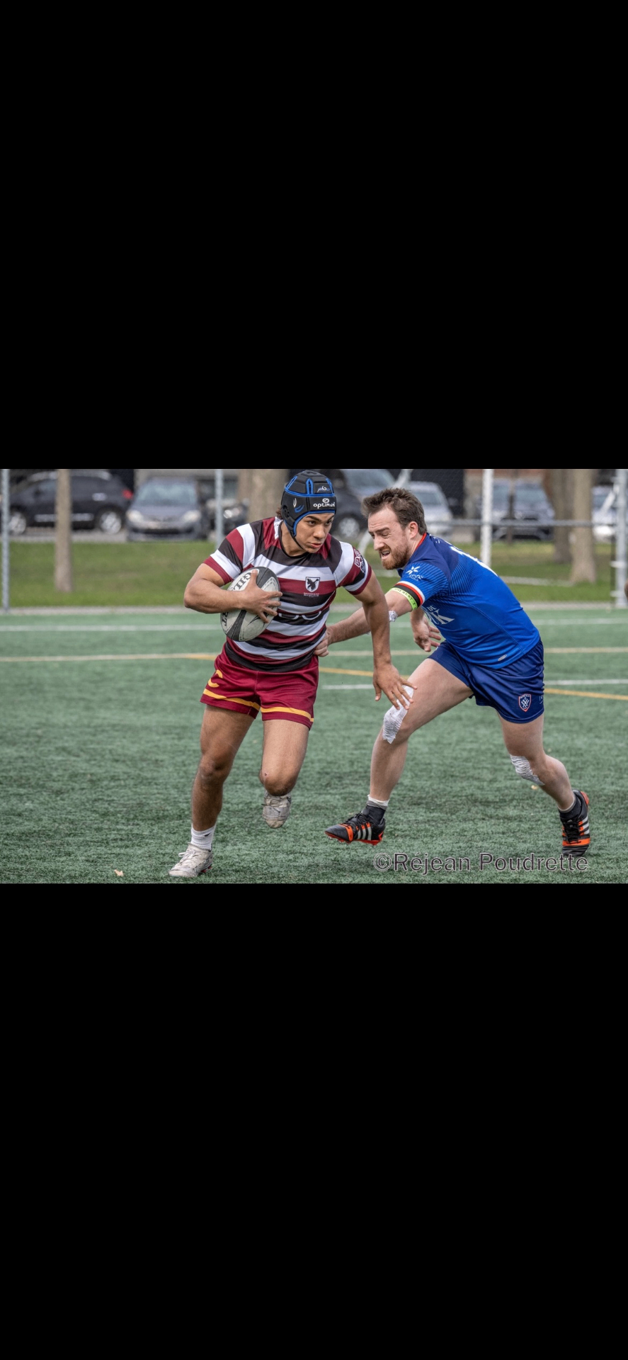 Tony Khalil playing rugby